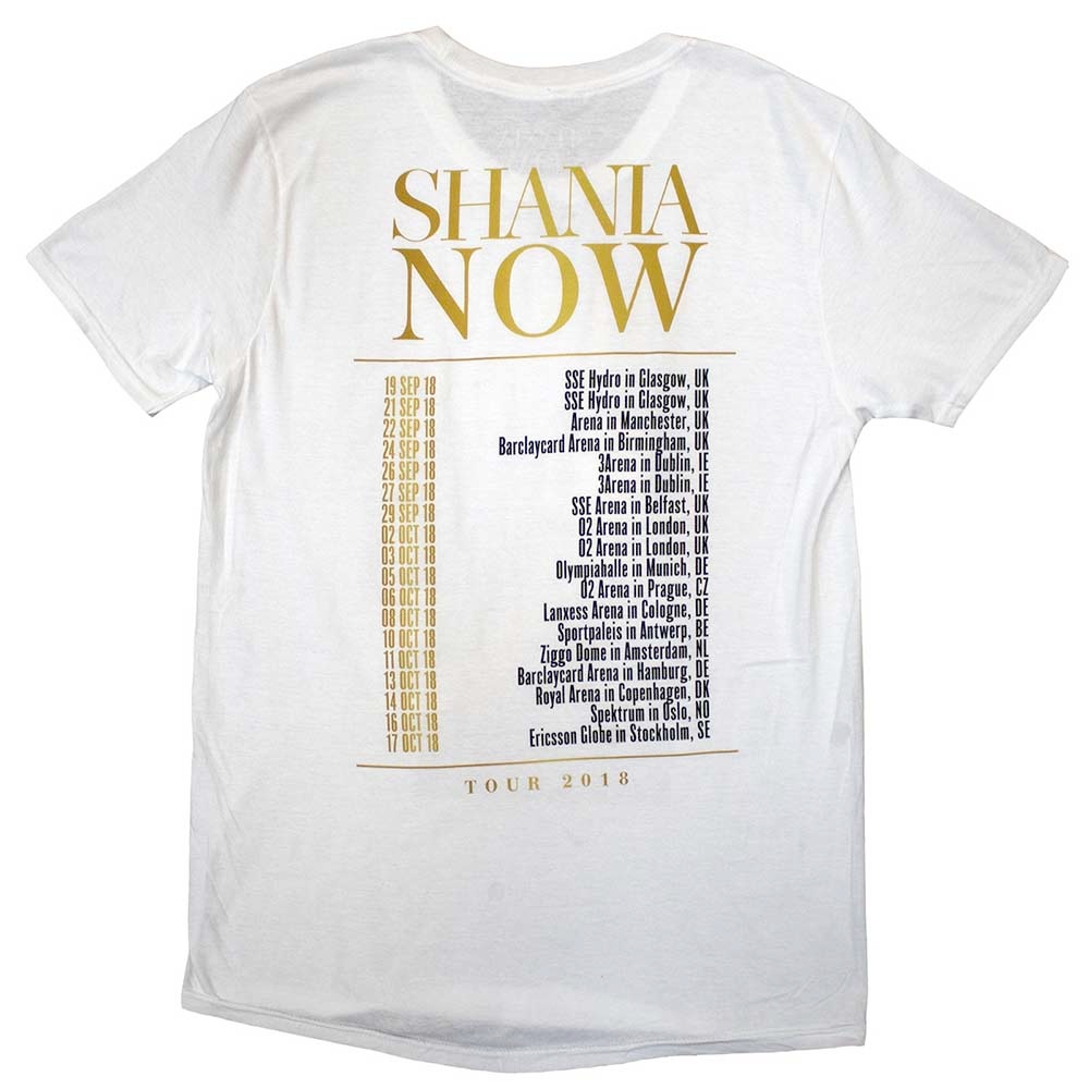 Shania Twain - Tour 2018 Mic Photo Tshirt Homme - Blanc